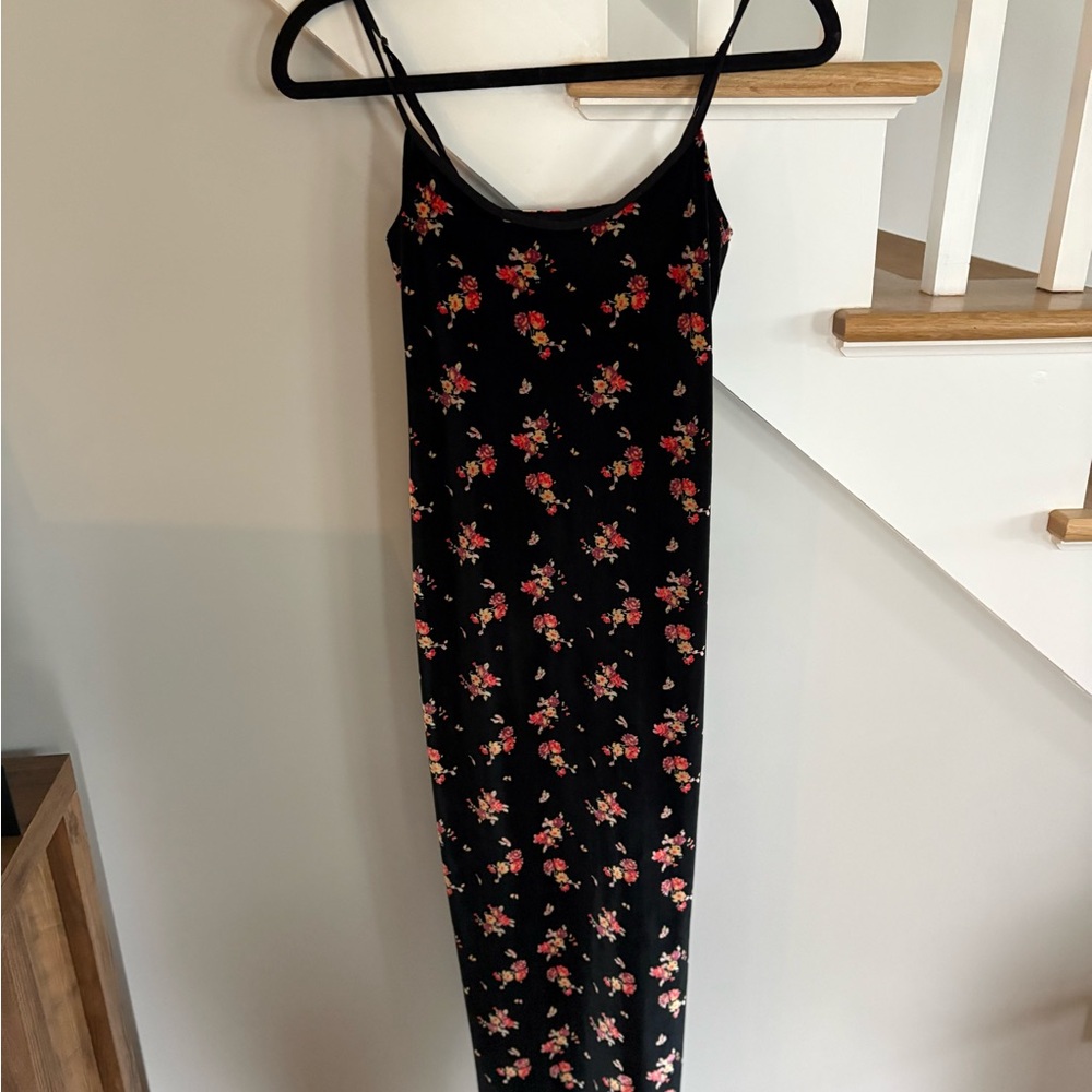 Floral Black Maxi Dress
